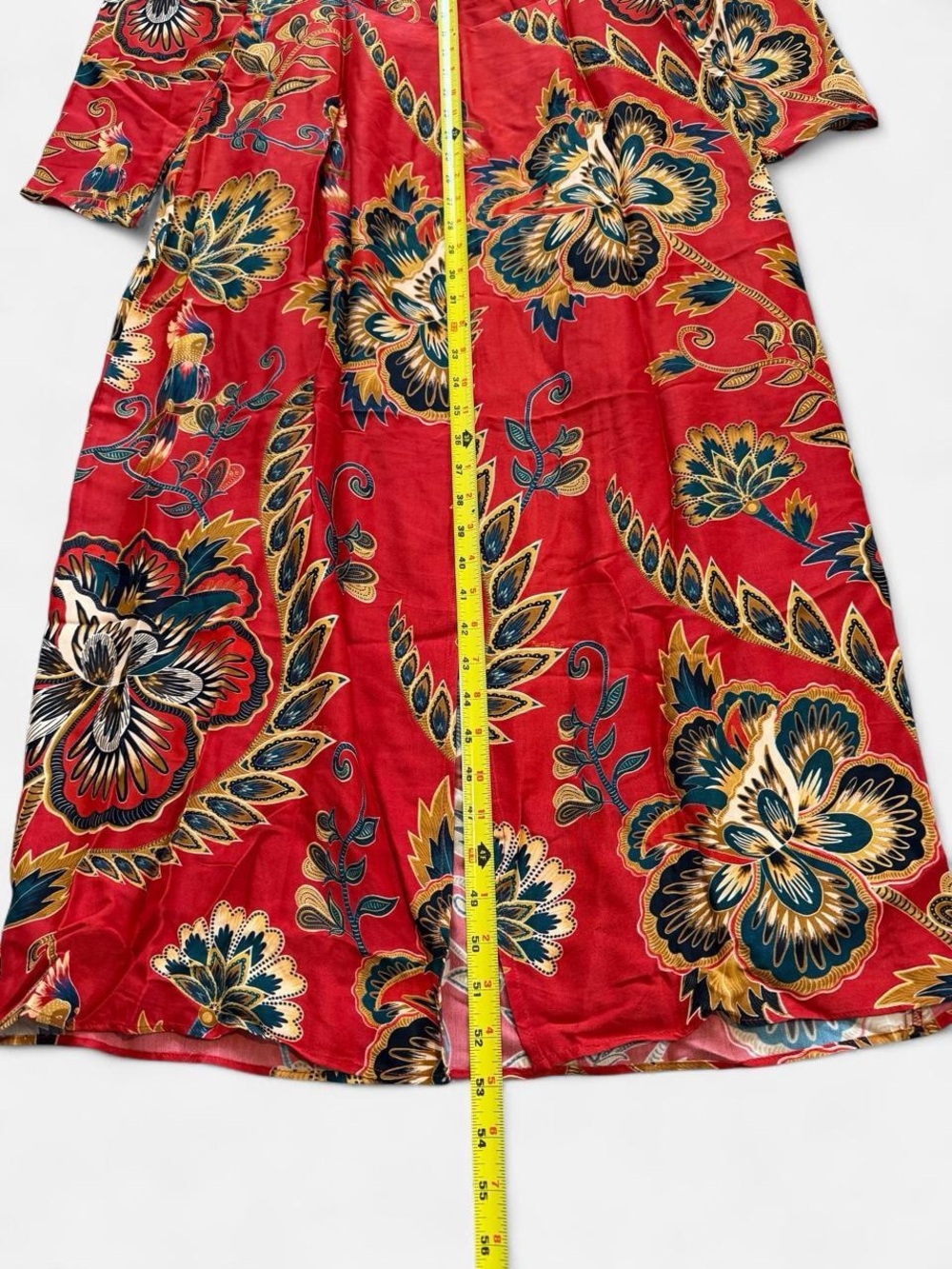 NWT FARM RIO Red Maxi Floral Cutout Midi Dress - Picture 10 of 16